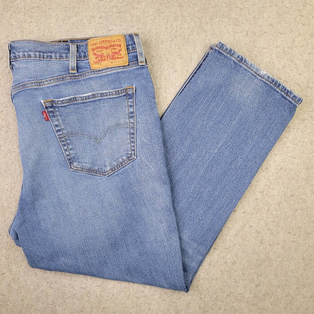 Levis 541‎ Athletic Taper Jeans Comfort Stretch Casual Denim Blue Mens W40 L30